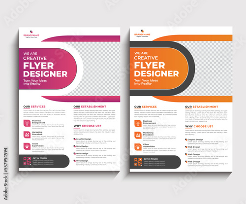 corporate modern business flyer template design