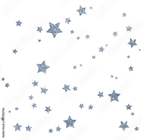 Glitter Silver Stars