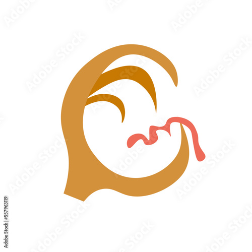 decorative font chiken leg , letter G