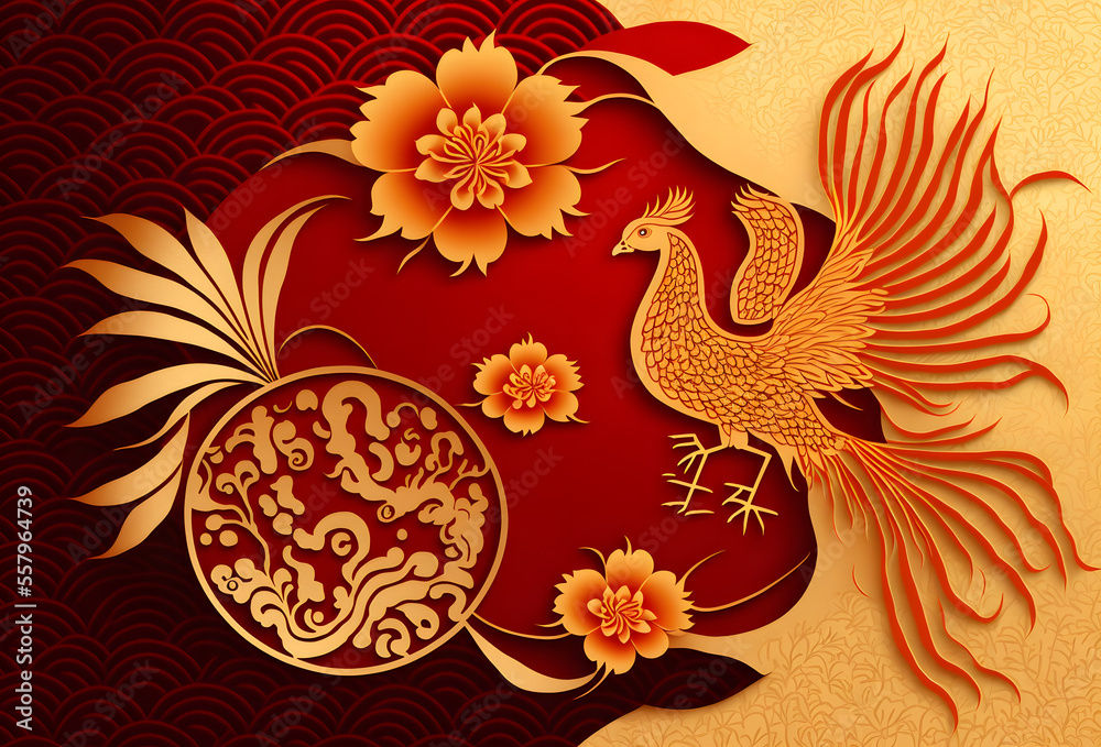 Chinese New Year 2023 Background Generative AI Chinese New Year 2023 Background Generative AI