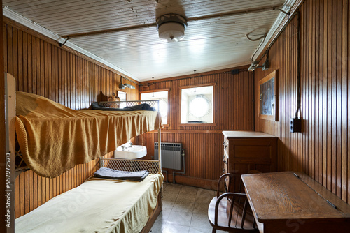 Bunk beds for the crew aboard the william g mathers steamship, a freighter that sailed the great lakes.