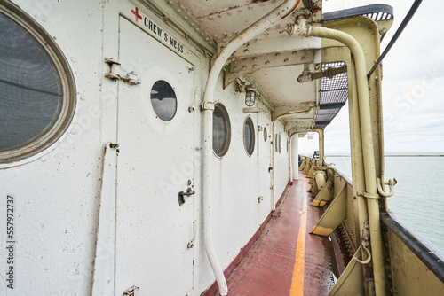 The door for the crew's mess aboard the cargo ship william g mathers in Cleveland. photo