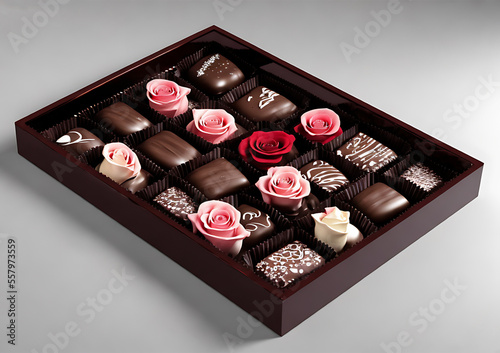 Impress your valentine with a chocolate display that is as beautiful as it is delicious. © CelestiumAngeli