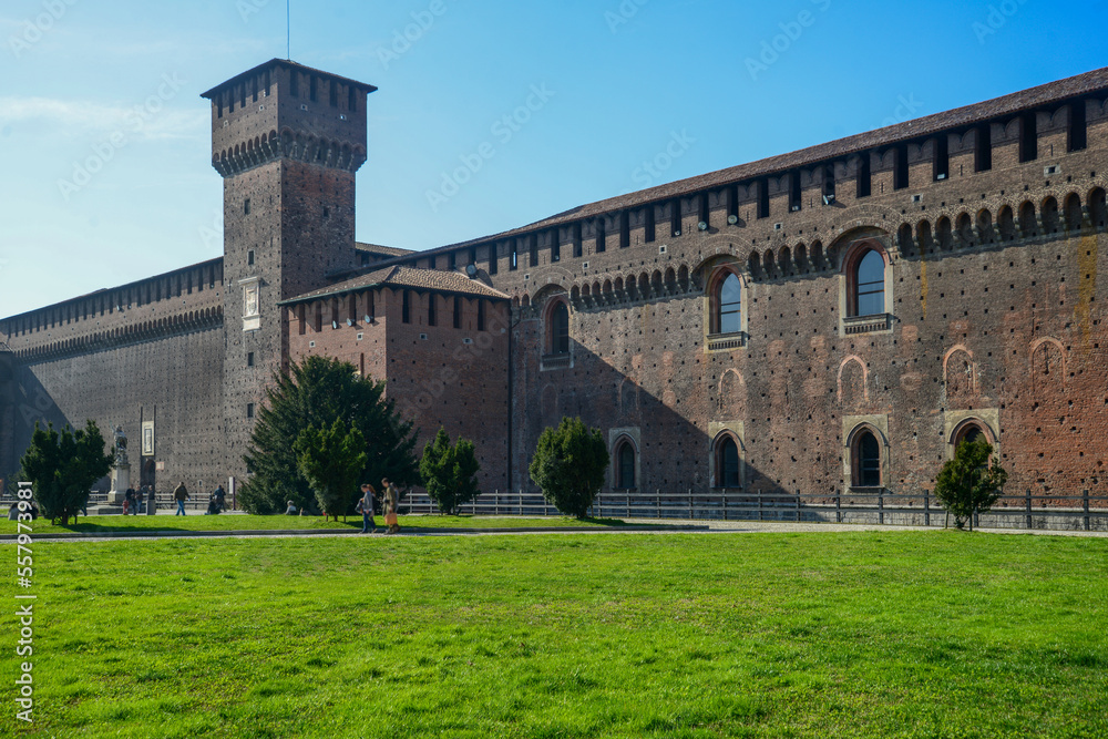 View on  Castello Sforzesco  and  park Sempione