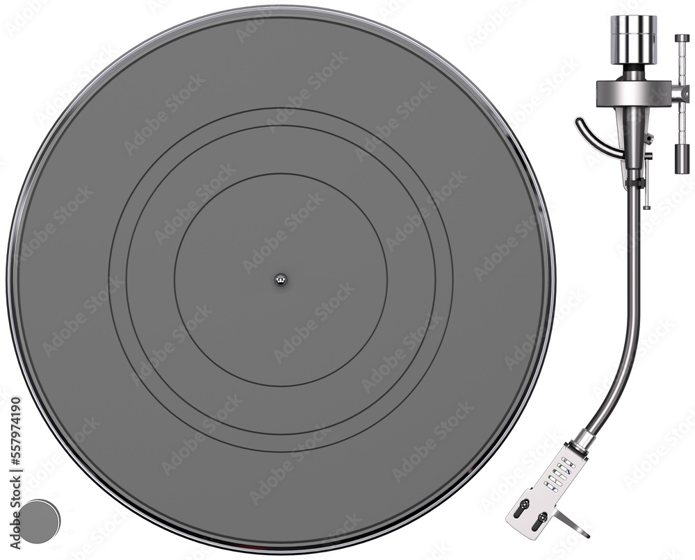 turntable record player no record slip pad tone arm