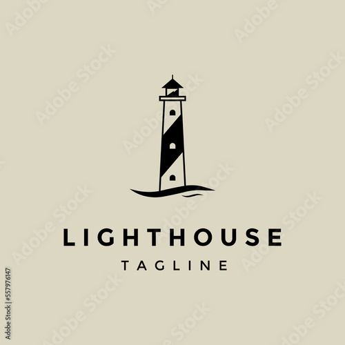 lighthouse guard tower logo vector illustration design graphic