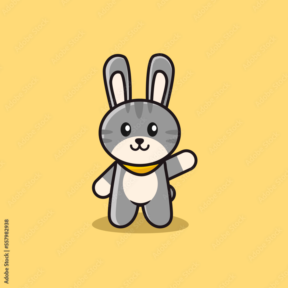 Cute cartoon rabbit, bunny, hare icon vector Illustration on yellow orange background
background. Easter bunny. Cartoon vector character.
Cute cartoon rabbit, bunny, hare icon vector Illustration on yellow orange background
background. Easter bunny. Cartoon vector character.