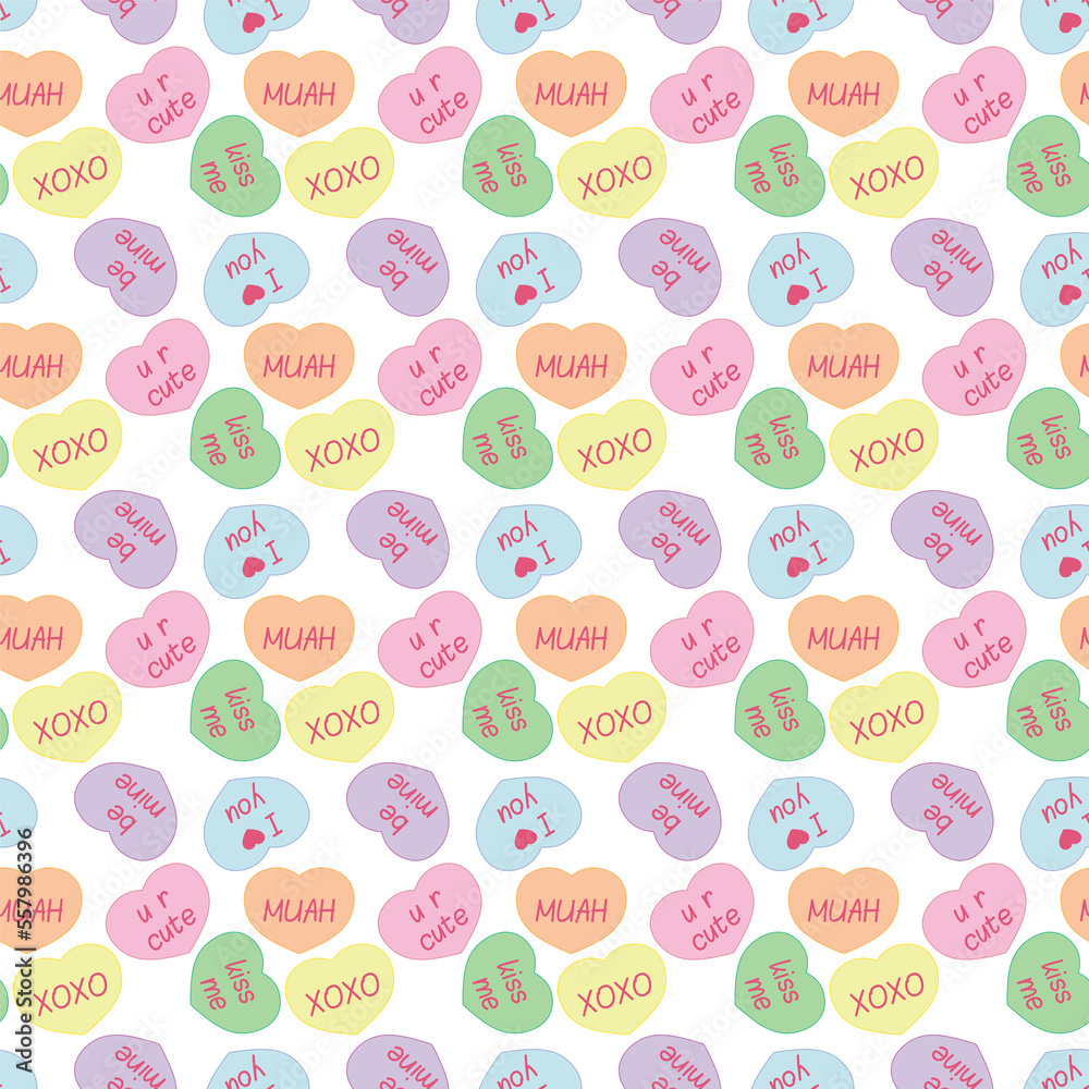 candy hearts overlay pattern candy hearts overlay pattern