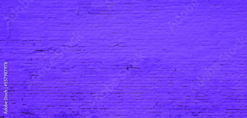 Blue street brick wall background or texture