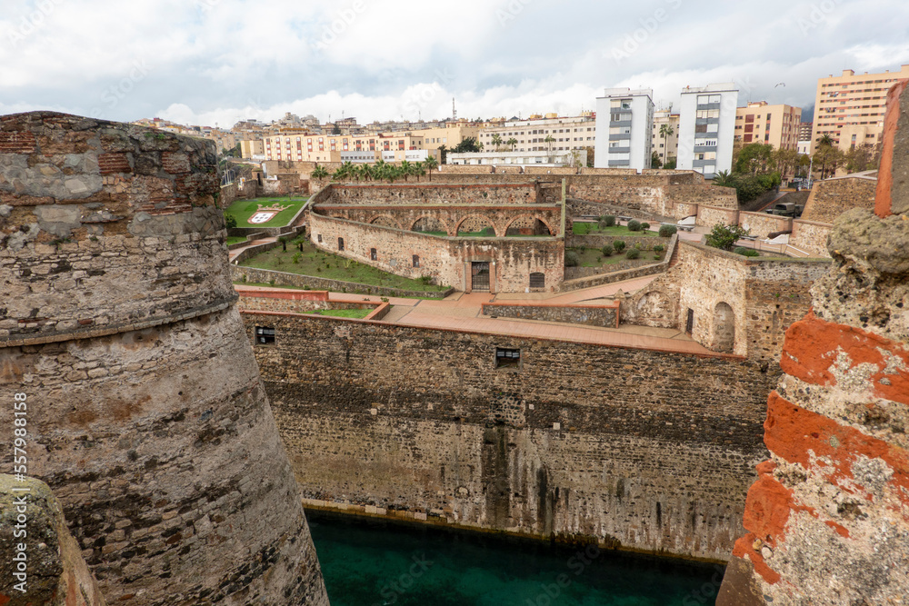 View of Ceuta, a Spanish city in North Africa, from the Royal Walls.