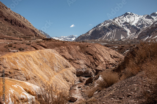 Puente del Inca natural monument in the department of Las Heras, on Route 7. Declared a World Heritage Site by UNESCO photo