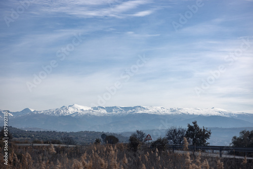 Snowy mountain scenery - Sierra Nevada, Spain