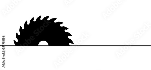 Fotografia Cartoon circular saw blades icon or symbol
