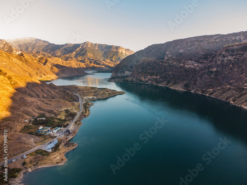 Irganayskoe Reservoir, Shamilkal village. Attractions of Dagestan.