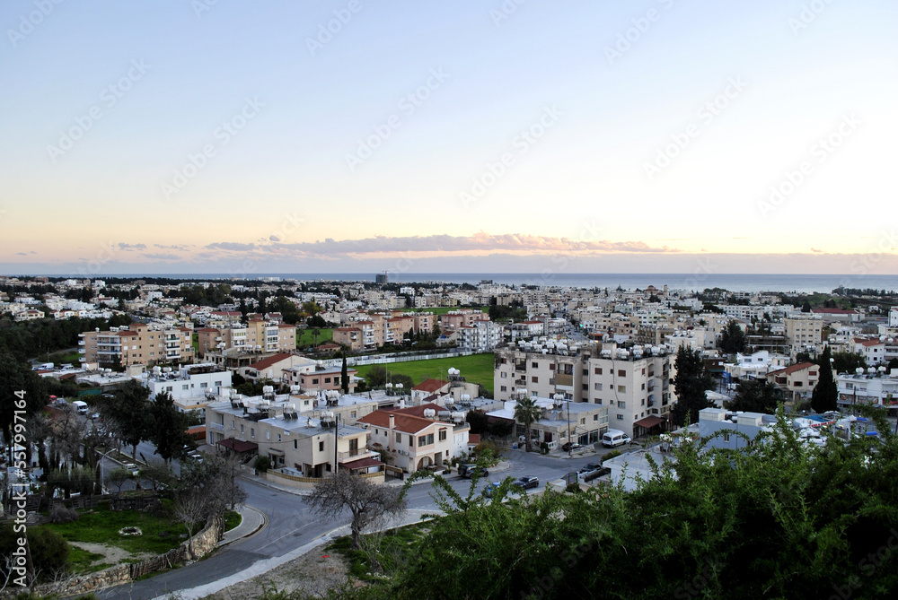 view of the city from the hill