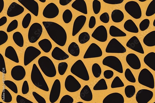 Geometric leopard print, an animal-themed textile design. Generative AI