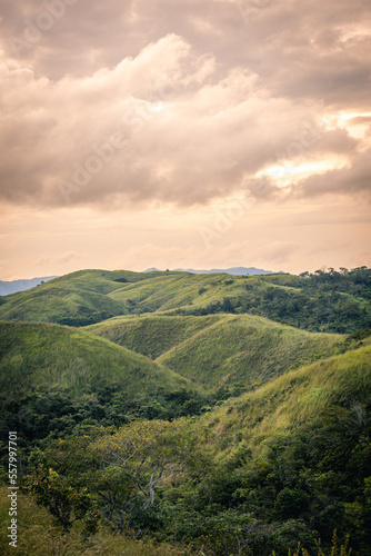 landscape with mountains and clouds