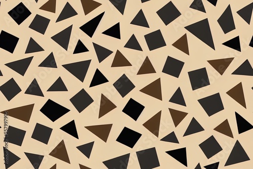 Modern geometric camouflage design used as a seamless background. Vinyl wrap, cloth, and fashion print on a polygonal backdrop. pattern of abstract military camouflage. Generative AI