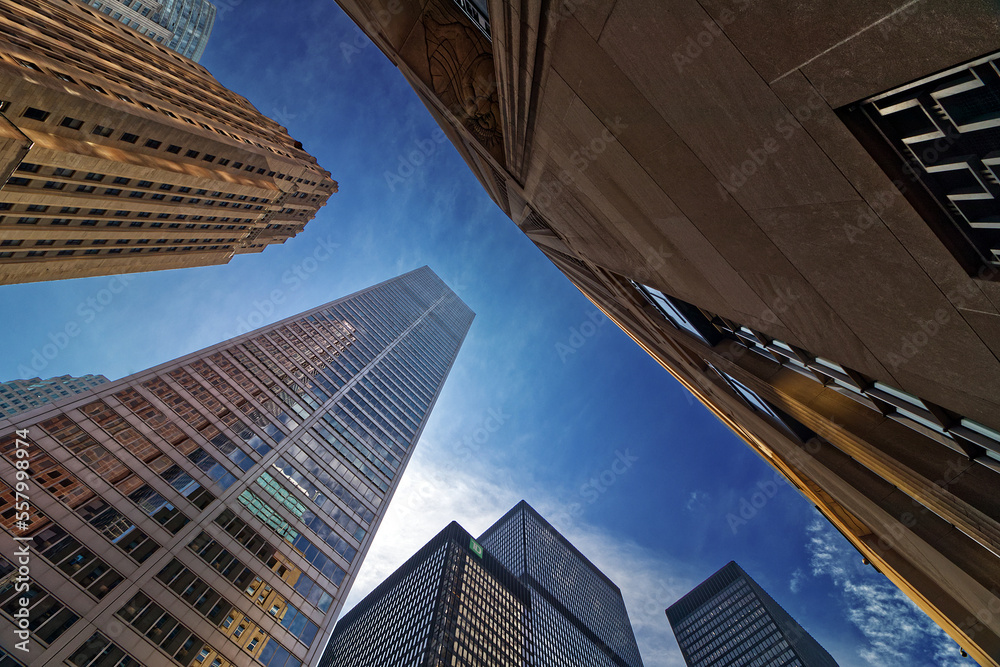 Toronto, Canada, Aug 5, 2022. The tall towers of Canadian financial system