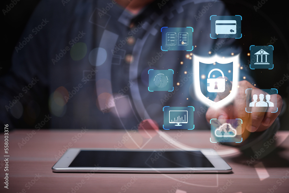 man hand point on the central lock cyber security key to acquiring financial transaction technology man hand point on the central lock cyber security key to acquiring financial transaction technology