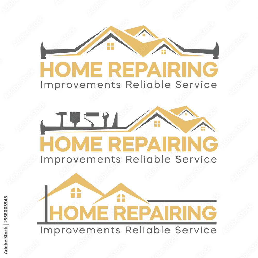 Home Repairing and Improvements logo design 
