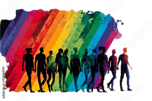 Rainbow pride graphic lgbtqia (ai generated)