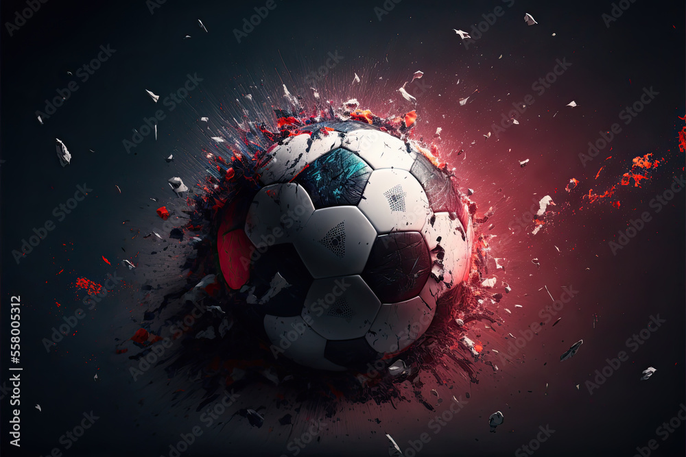Fototapeta premium soccer illustration.