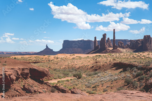 scenic desert view in monument valley 