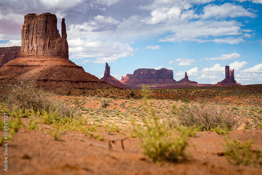 desert view with buttes in monument valley