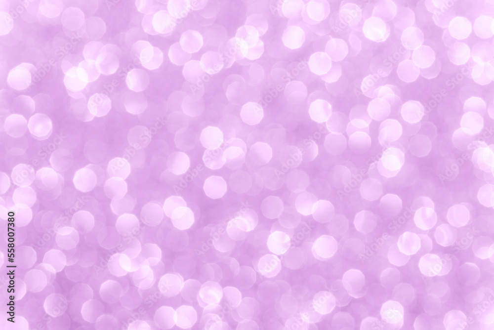 Purple abstract bokeh background, texture. Lights festive background concept
