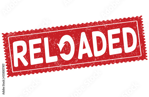 Reloaded grunge rubber stamp