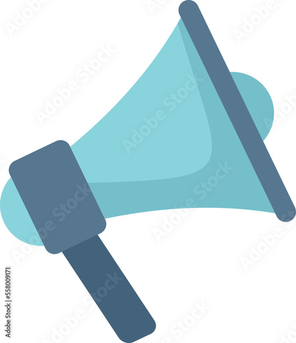 Auction megaphone icon flat vector. Judge process. Mobile bidding isolated
