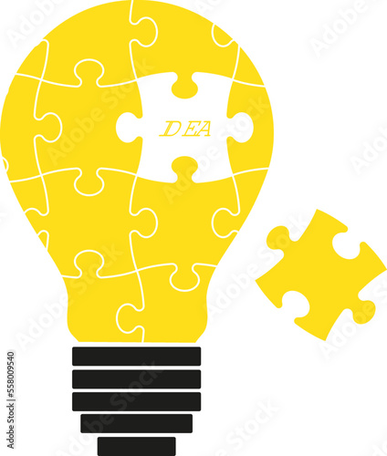 puzzle with bulb