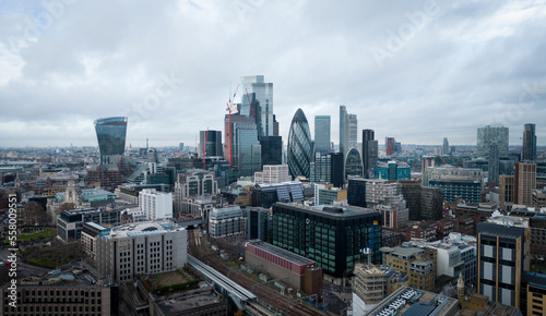 City of London from above - LONDON  UNITED KINGDOM - DECEMBER 20  2022