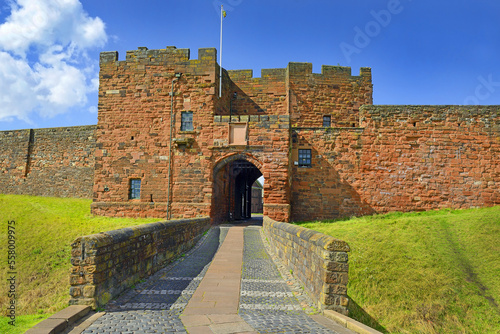 Obraz na płótnie Carlisle Castle a Norman style motte and bailey fortress built in the eleventh century to secure the northern Border of England from Scottish Invasion w salonie