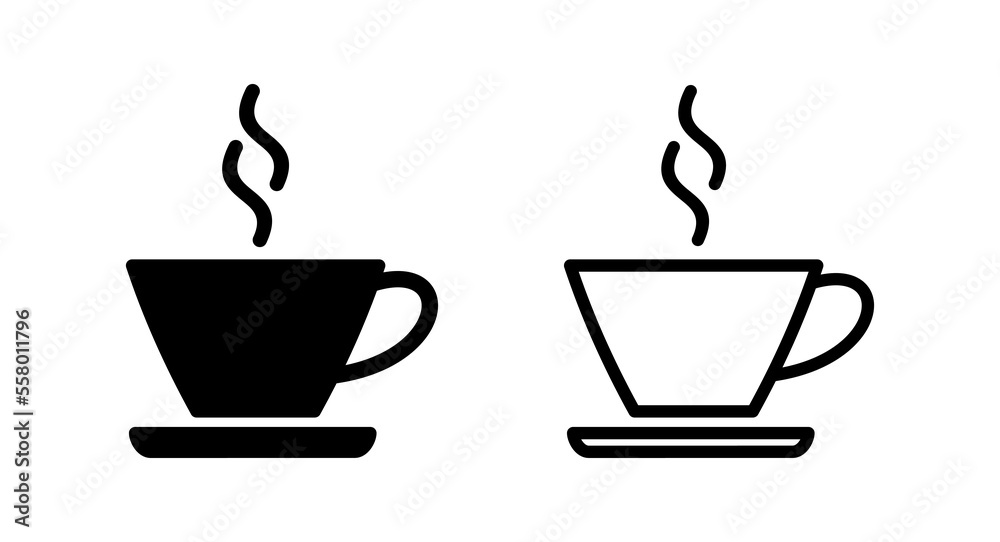 Obraz premium coffee cup icon vector illustration. cup a coffee sign and symbol