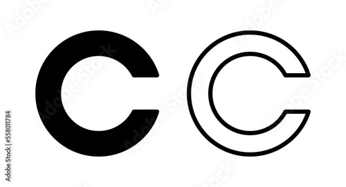 Copyright icon vector illustration. copyright sign and symbol