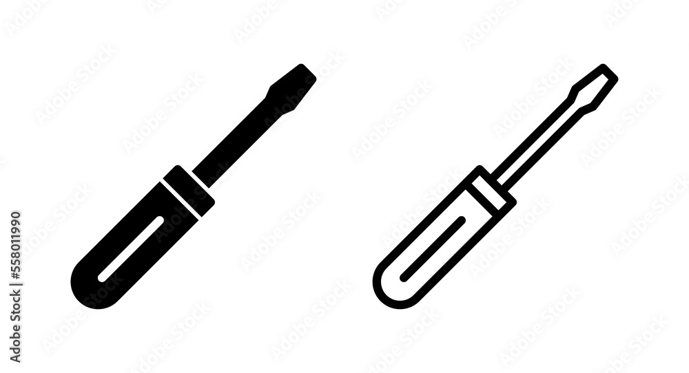 Screwdriver icon vector illustration. tools sign and symbol Screwdriver icon vector illustration. tools sign and symbol