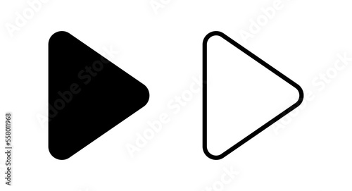 Play Icon vector illustration. Play button sign and symbol