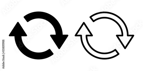 Refresh icon vector illustration. Reload sign and symbol. Update icon.