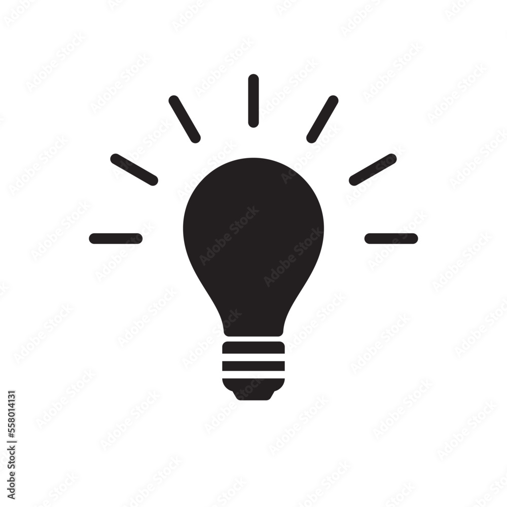 Light bulb icon vector logo design template Light bulb icon vector logo design template
