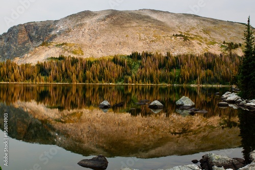 reflection in mountain in the Absaroka-Beartooth Wilderness © Tyler