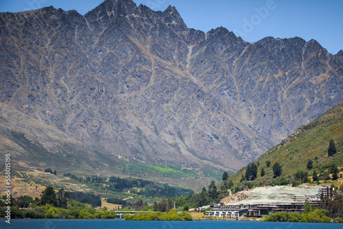 Qeenstown stunning views, beautiful scenery and landscape, mountains and lakes, South Island, New Zealand photo