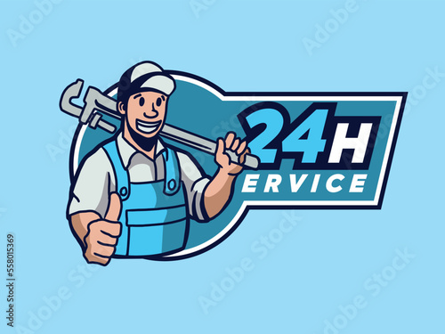 Set of Plumber Male Characters Repair Broken Technics Washing Machine, Sink, Heater and Heating Pipes. Plumbing Handyman Service, Call Master Fixing Home Appliances. Cartoon People Vector Illustration