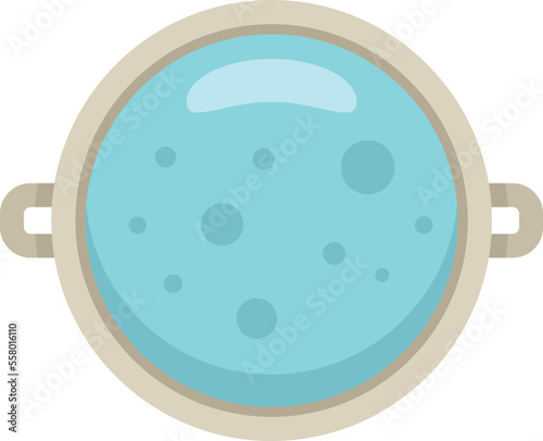Foot bath water care icon flat vector. Feet spa. Pedicure massage isolated