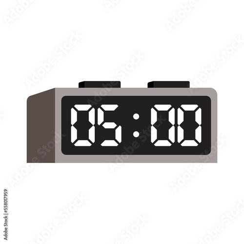 Digital Alarm or Clock Displaying 05:00 or 5 pm