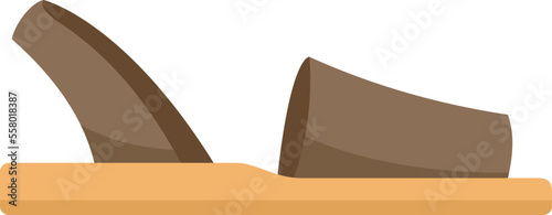Boy sandal icon flat vector. Summer flop. Beach slipper isolated