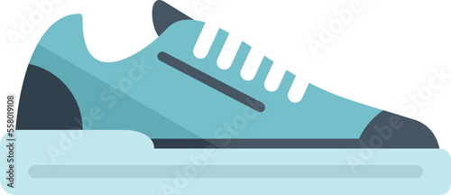 Sneaker shoe icon flat vector. Run footwear. Fitness run isolated