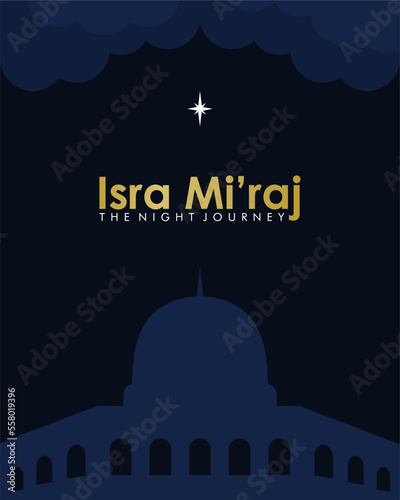 prophet muhammad isra miraj banner template design