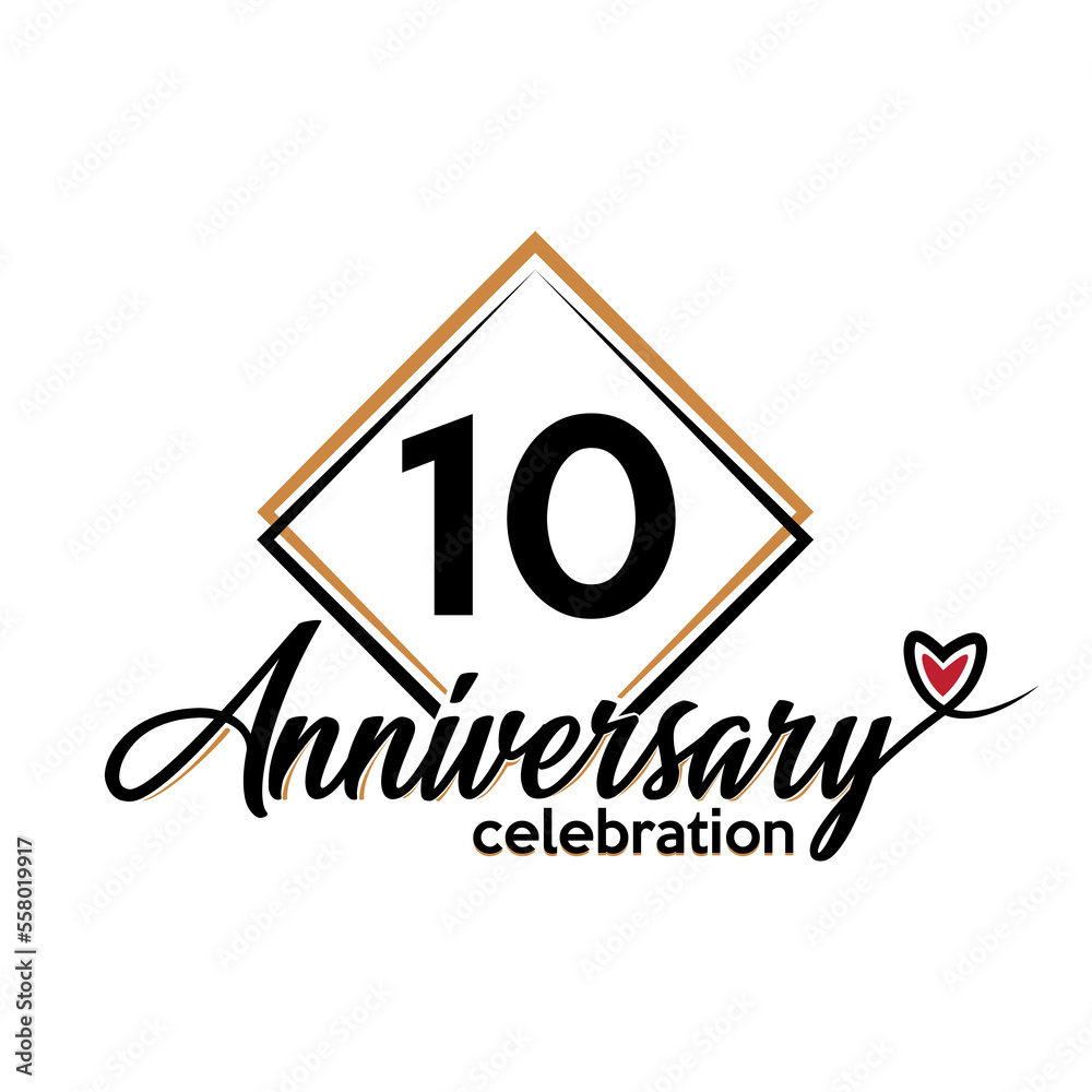 10 years anniversary celebration vector template design illustration 10 years anniversary celebration vector template design illustration